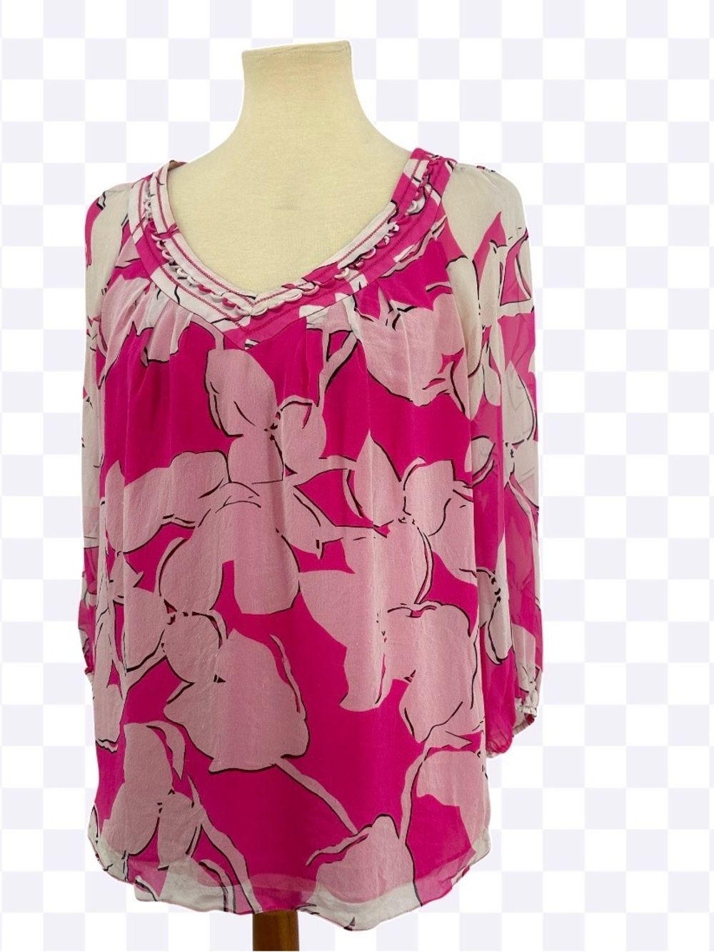 DIANEvonFURSTENBERG Floral Print Silk Blouse